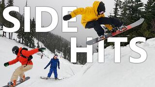 SIDE HIT JUMPS SNOWBOARDING SESSION