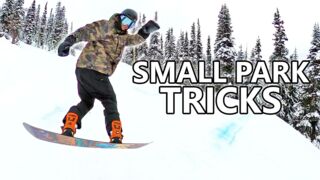 Small Snowboard Trick Session in the Terrain Park