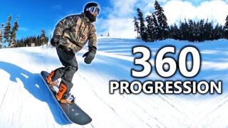 360 Snowboard Progression in the Terrain Park