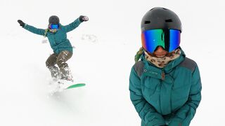 Her Last Day of Snowboarding was Crazy!