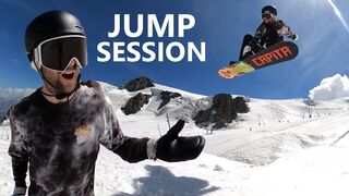 First Snowboard Jump Session of the Season