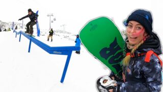 Her First Snowboard Contest of the Season