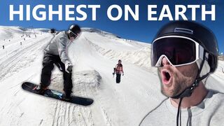 Snowboarding in the Highest Terrain Park on Earth!