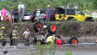 Crazy Jeep Roll Over In Water!