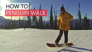 How to Penguin Walk Snowboarding - Beginner Snowboard