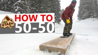 HOW TO 50-50 - Beginner Snowboarding Trick