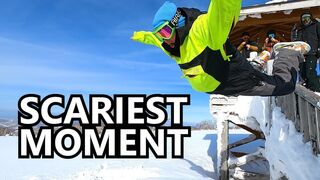 Scariest Moment Yet Snowboarding In Japan