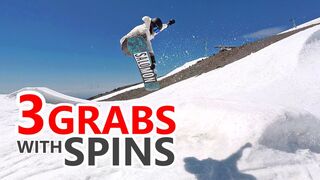 3 Easy Grabs with Spins - Snowboarding Trick Tutorial