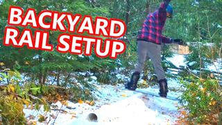 Backyard Snowboarding Rail Setup!!!