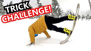Snowboard Trick Challenge in the Terrain Park