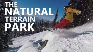 The Natural Terrain Park - Snowboard Jumps, Spins & Crashes