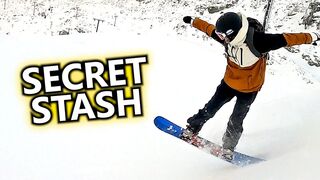 We Found A Secret Powder Stash - Snowboarding Vlog