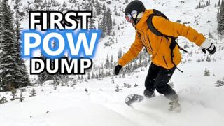 First Powder Dump for Whistler Snowboarding