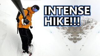 Intense Snowboard Hike to Whistler Peak
