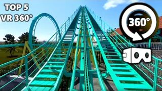 VR 360 Video of Top 5 Roller Coaster Rides 4K Virtual Reality