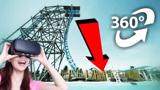 360° FEAR OF HEIGHTS High Drop Roller Coaster VR Experience