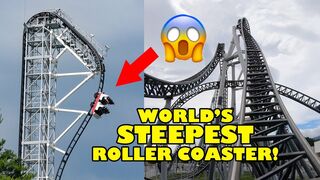Takabisha World's Steepest Roller Coaster! 4K Front Seat Onride POV Fuji Q Japan