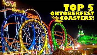 Top 5 Oktoberfest Roller Coasters! Munich Germany Onride Front Row POV