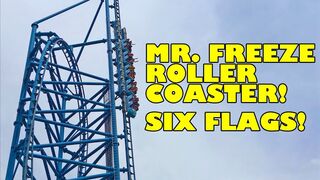 Mr. Freeze Reverse Blast Roller Coaster Front Seat POV Six Flags St. Louis
