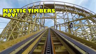 Mystic Timbers Roller Coaster REAL Front Seat POV Kings Island Ohio