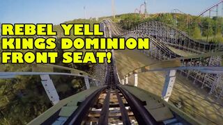 Rebel Yell Wooden Roller Coaster!  Front Seat View! Kings Dominion #rollercoaster #rollercosterpov
