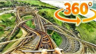 360 Video of Wooden Roller Coaster MAMMUT in Germany