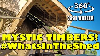 Mystic Timbers VR 360 Roller Coaster POV Shed Reveal Kings Island Ohio 2017
