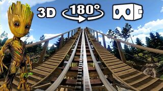 VR Video 180 - Groot Roller Coaster Long Ride