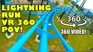 Lightning Run VR 360 Roller Coaster POV Kentucky Kingdom