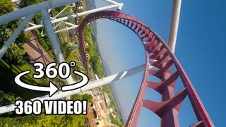 Shock VR 360 Roller Coaster POV AWESOME Rainbow Magicland Italy