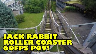 Jack Rabbit Wooden Roller Coaster Front Seat POV Kennywood Pennsylvania 60FPS