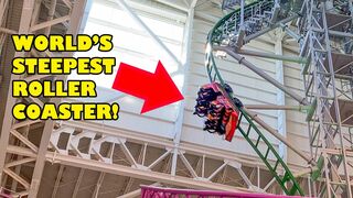 World's STEEPEST Roller Coaster! TMNT Shellraiser at Nickelodeon Universe American Dream New Jersey