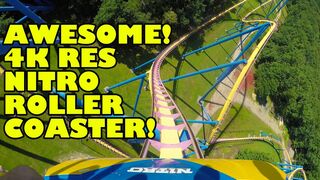 AMAZING Nitro Roller Coaster 4K Resolution POV Six Flags Great Adventure