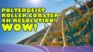 Poltergeist Roller Coaster POV 4K Ultra HD Resolution Six Flags Fiesta Texas
