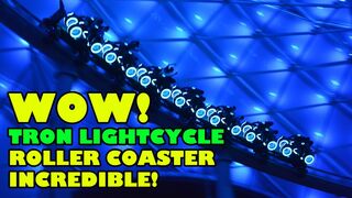 AMAZING Tron Roller Coaster Lightcycle POV Shanghai Disneyland China