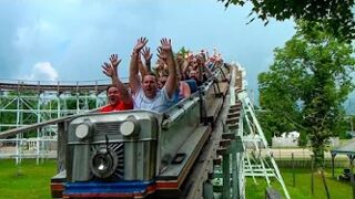 Conneaut Lake Blue Streak Roller Coaster Front Seat POV