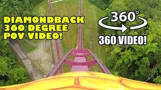 Diamondback Roller Coaster 360 Degree POV Kings Island Ohio