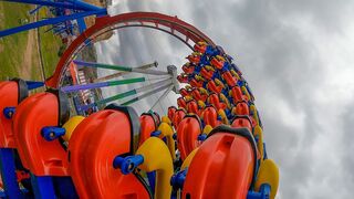 Superman Roller Coaster! Back Seat POV! Six Flags FIesta Texas