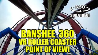 360 Degree Virtual Reality Roller Coaster POV! Banshee at Kings Island Ohio