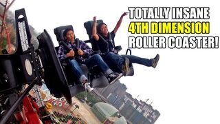Absoultely CRAZY 4th Dimension Roller Coaster POV! INSANE Dinoconda Ride in China
