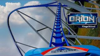 Riding Orion! 300 Foot "Giga" Roller Coaster at Kings Island in Ohio! 4K Multi Angle POV!
