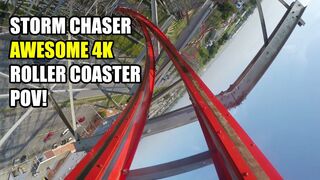 Storm Chaser Roller Coaster AWESOME 4K POV! Kentucky Kingdom Louisville