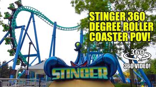 Stinger 360 Degree Roller Coaster POV Dorney Park PA Virtual Reality VR