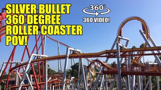 Silver Bullet Roller Coaster 360 Degree POV Knott's Berry Farm California