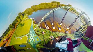 Goliath Roller Coaster 360 POV View Walibi Holland