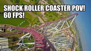 Shock Roller Coaster AWESOME 60fps POV! Rainbow Magicland Italy
