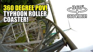 Typhoon Roller Coaster 360 Degree VR POV - Bobbejaanland Belgium - Filmed w/ Giroptic 360