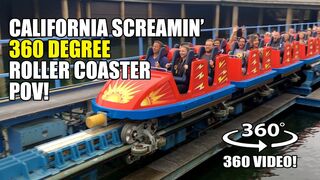 California Screamin' 360 Degree Roller Coaster POV Disneyland California - Filmed w/ Giroptic 360