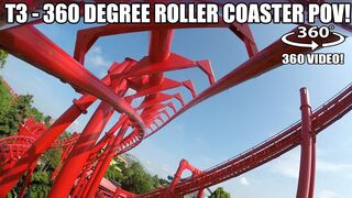T3 Roller Coaster 360 Degree POV Kentucky Kingdom - Filmed w/ Giroptic 360