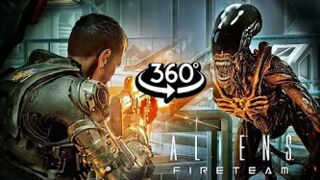 360 Video of Aliens Fireteam VR Shooter Horror Game
